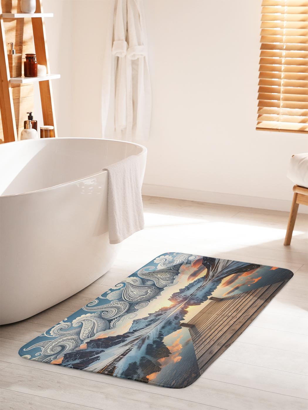 

Коврик для ванной туалета душа JoyArty "Индийские горы", bath_sd1055_60x100