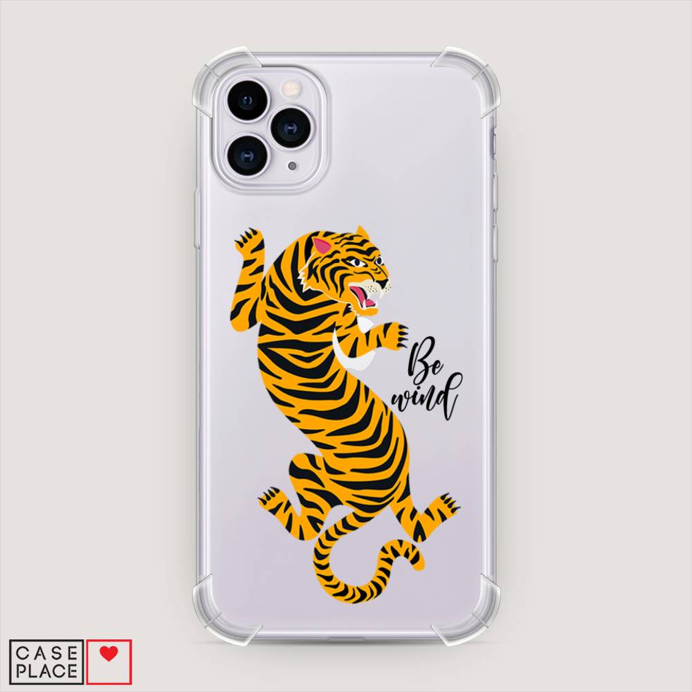 фото Противоударный силиконовый чехол "tiger be wind" на apple iphone 11 pro awog