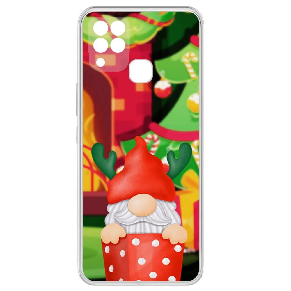 фото Чехол-накладка krutoff clear case гном для infinix hot 10s