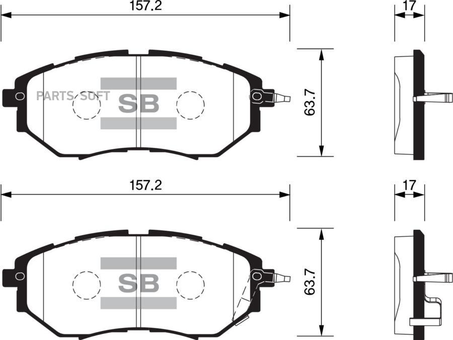 

Тормозные колодки Sangsin brake передние дисковые SP1534