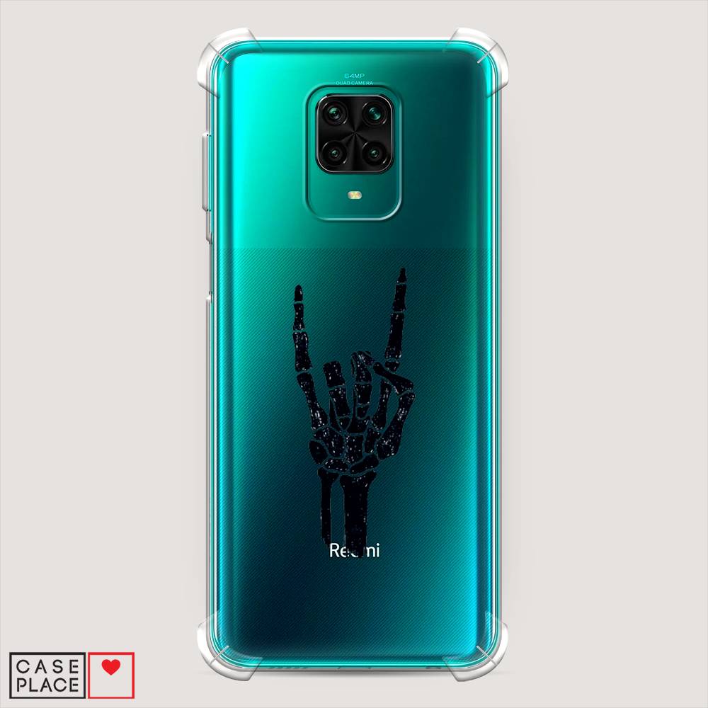 фото Противоударный силиконовый чехол "rock for a skeleton" на xiaomi redmi note 9 pro awog