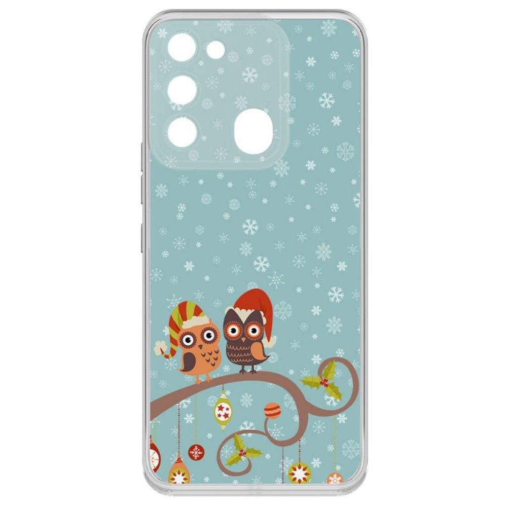 

Чехол-накладка Krutoff Clear Case Совушки для Tecno Spark Go 2022
