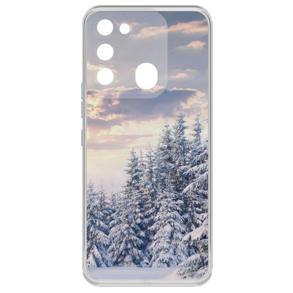 

Чехол-накладка Krutoff Clear Case Снежный пейзаж для Tecno Spark Go 2022, Прозрачный