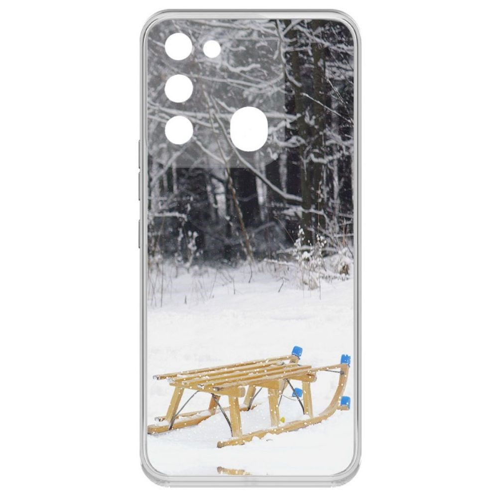 фото Чехол-накладка krutoff clear case санки для tecno spark go 2022