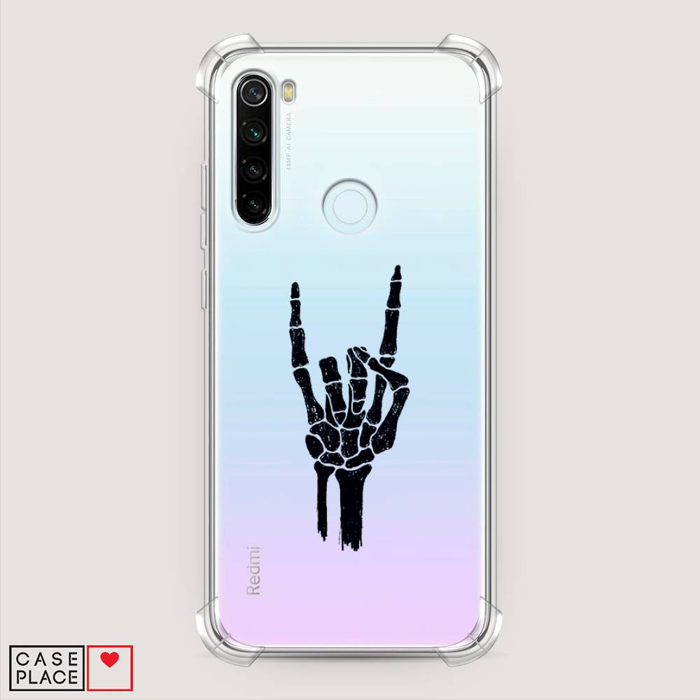 фото Противоударный силиконовый чехол "rock for a skeleton" на xiaomi redmi note 8t awog