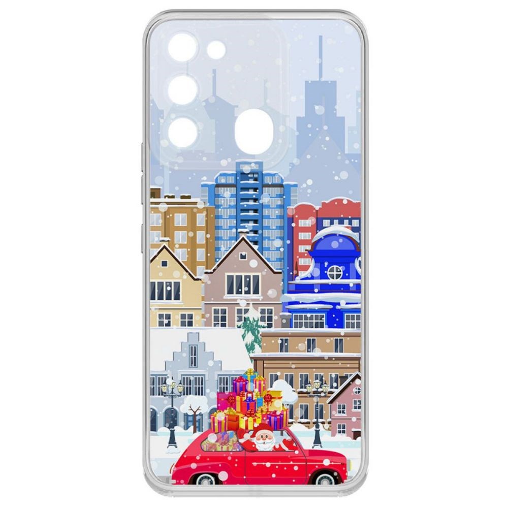 фото Чехол-накладка krutoff clear case везем подарки для tecno spark go 2022