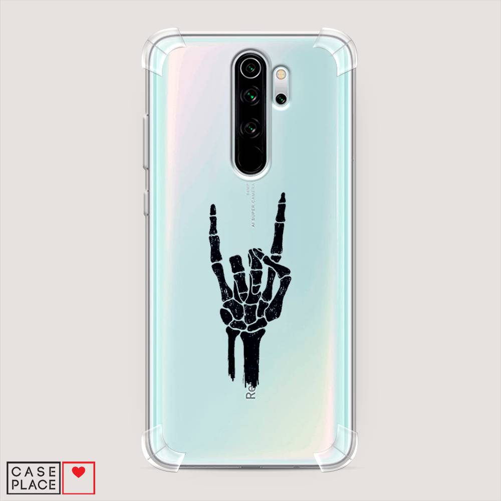 фото Противоударный силиконовый чехол "rock for a skeleton" на xiaomi redmi note 8 pro awog