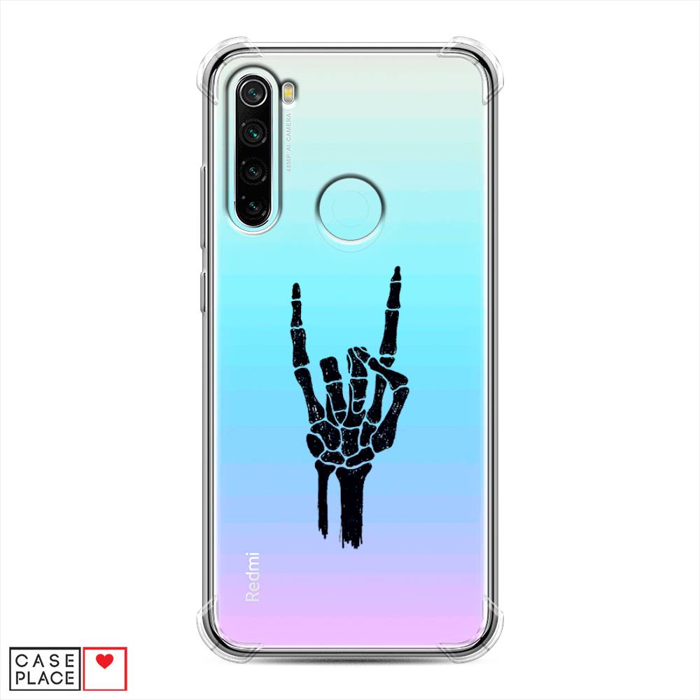 фото Противоударный силиконовый чехол "rock for a skeleton" на xiaomi redmi note 8 awog