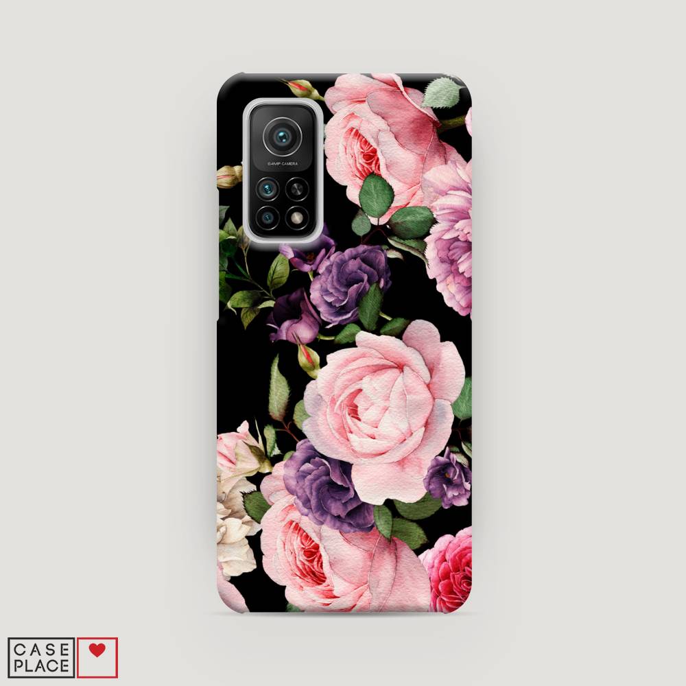 

Пластиковый чехол "Пионы на черном" на Xiaomi Mi 10T Pro, 37720-6