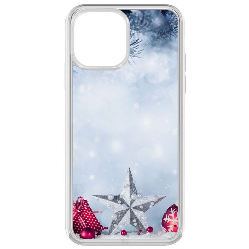 фото Чехол-накладка krutoff clear case новогодняя звезда для iphone 13 pro max