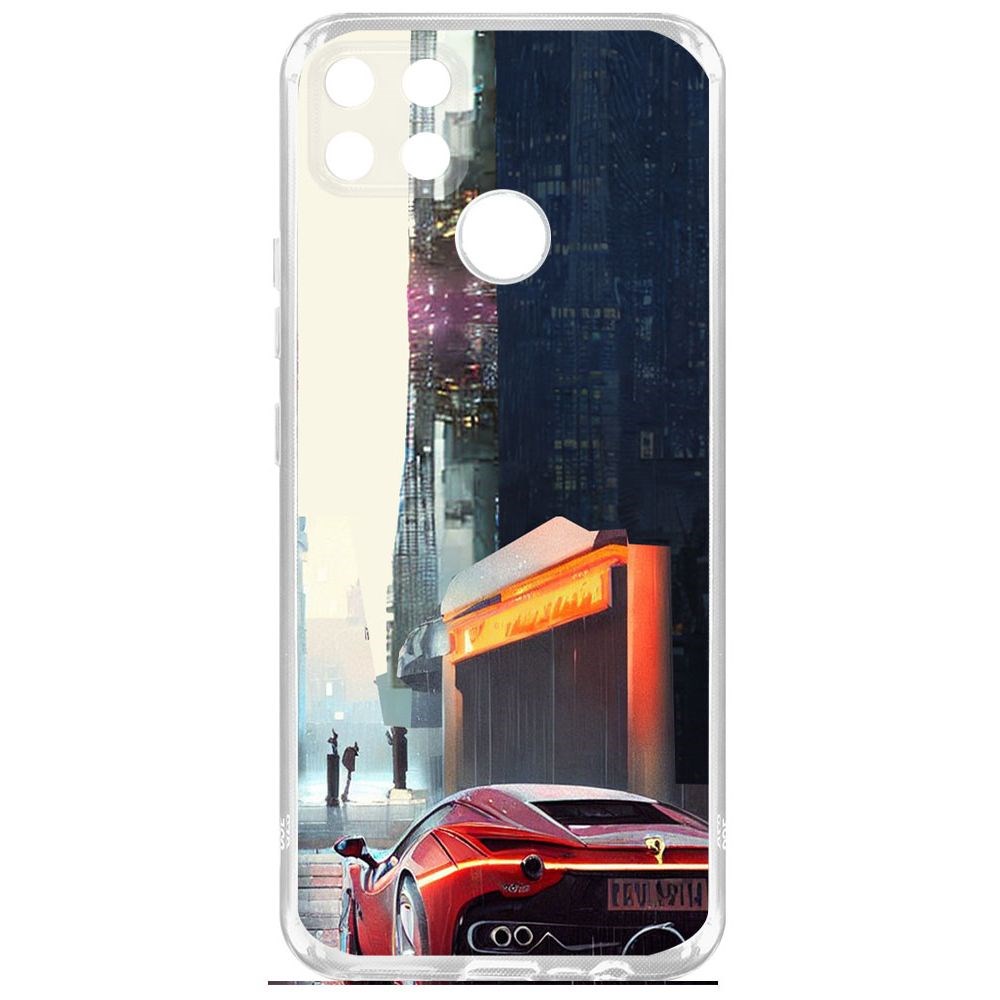 

Чехол-накладка Krutoff Clear Case Сити для Realme C25, Прозрачный