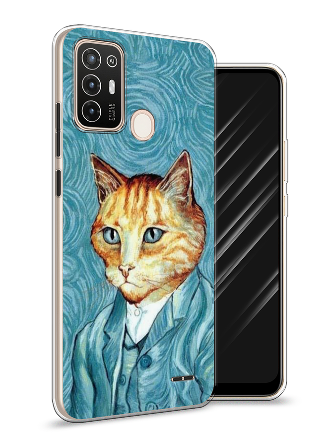 

Чехол Awog на ZTE Blade A52 / ЗТЕ Блэйд A52 "Кот Ван Гог", Разноцветный, 136250-2