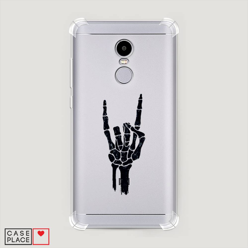 фото Противоударный силиконовый чехол "rock for a skeleton" на xiaomi redmi note 4x awog