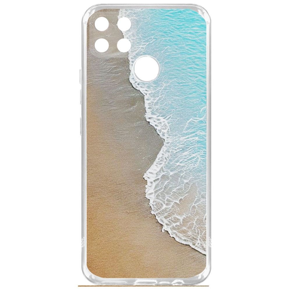 

Чехол-накладка Krutoff Clear Case Прибой для Realme C25, Прозрачный