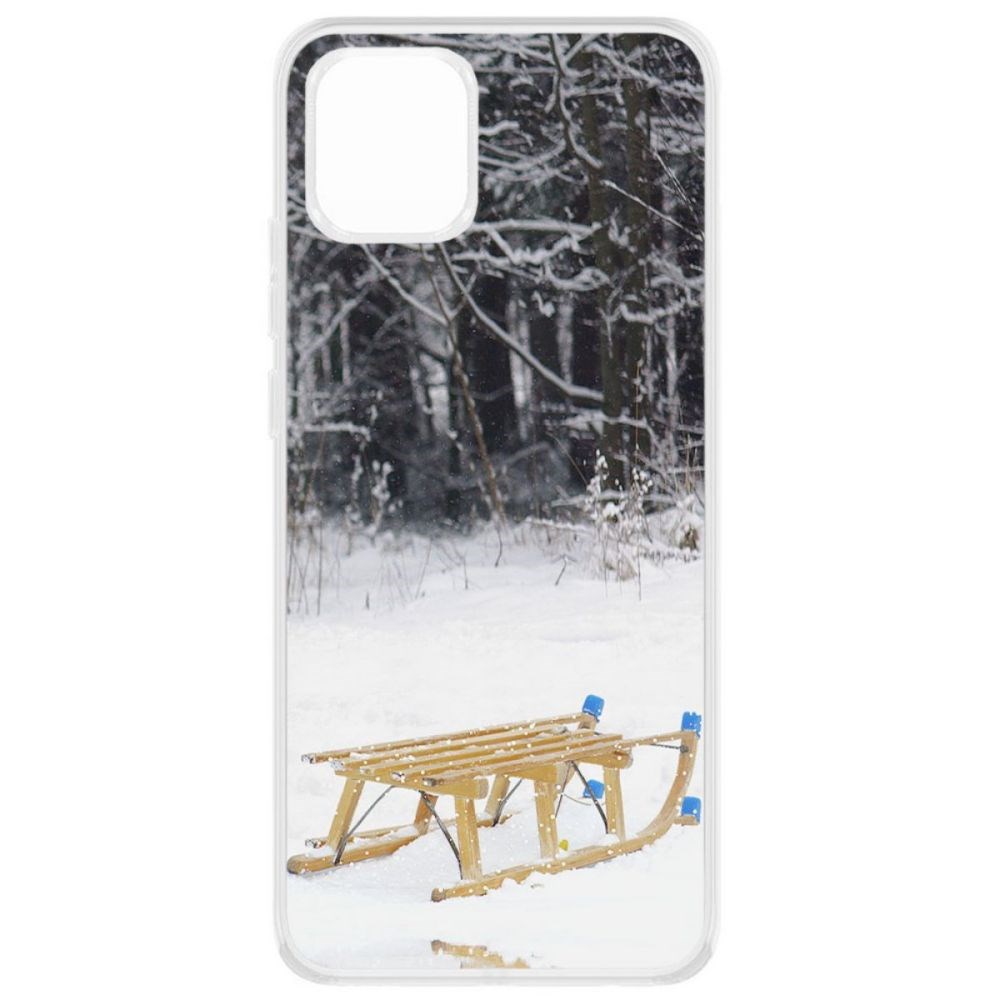 фото Чехол-накладка krutoff clear case санки для samsung galaxy a03 (a035)