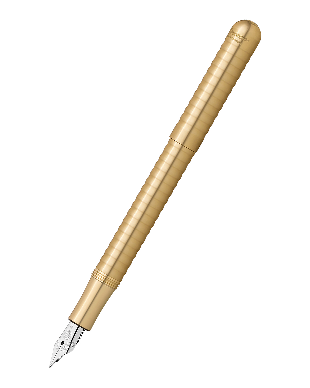 фото Перьевая ручка kaweco liliput brass wave ef 0 5мм цвет корпуса латунный