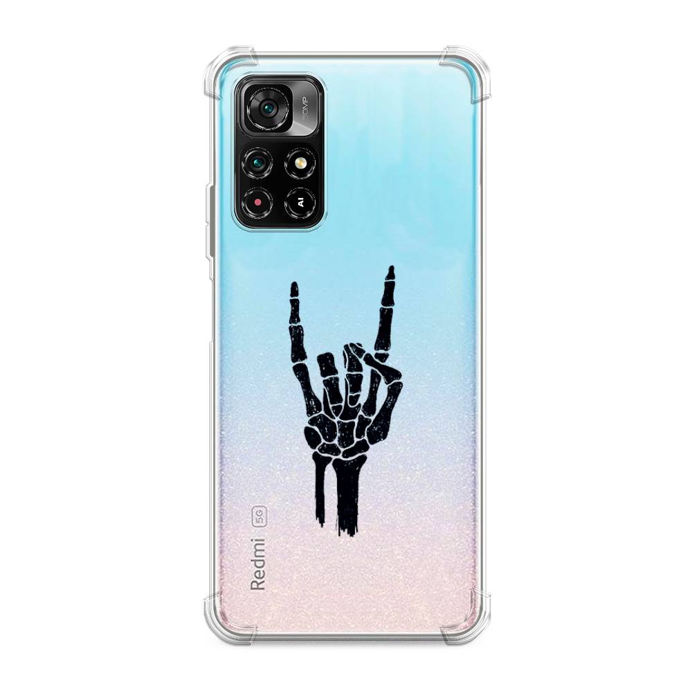 фото Противоударный силиконовый чехол "rock for a skeleton" на xiaomi redmi note 11t 5g awog