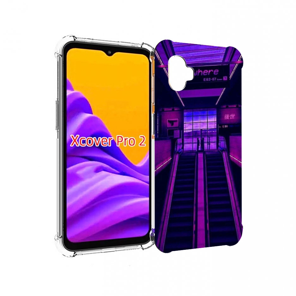 

Чехол MyPads фиолетовый эскалатор для Samsung Galaxy Xcover Pro 2, Прозрачный, Tocco