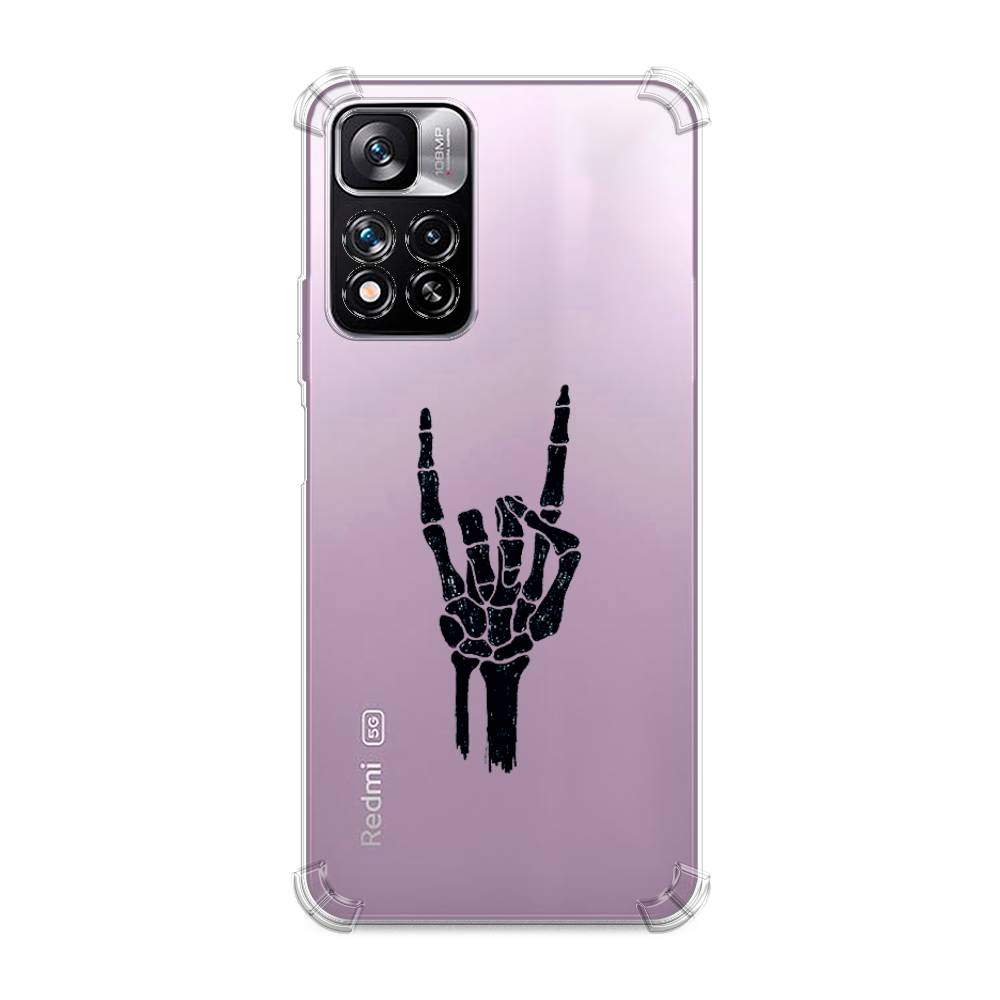 фото Противоударный силиконовый чехол "rock for a skeleton" на xiaomi redmi note 11 pro awog