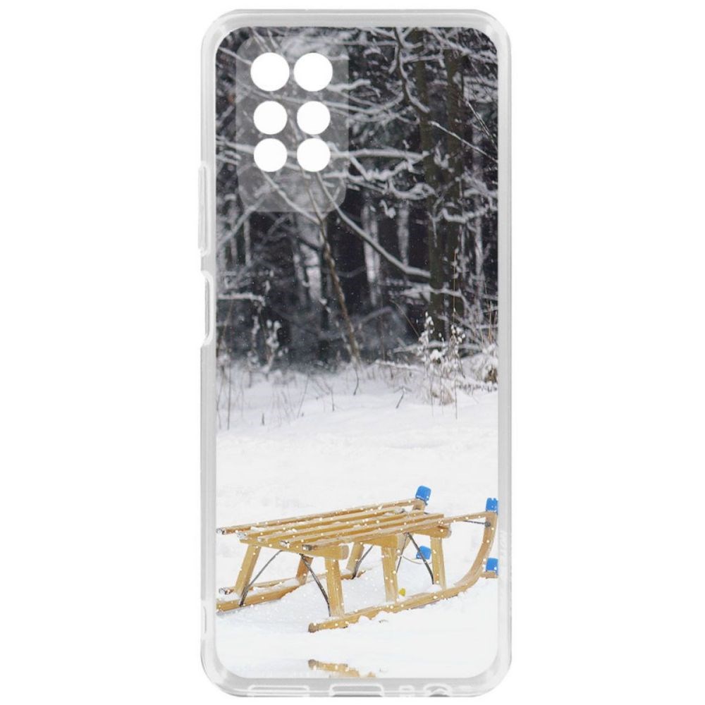 

Чехол-накладка Krutoff Clear Case Санки для Infinix Note 10 Pro