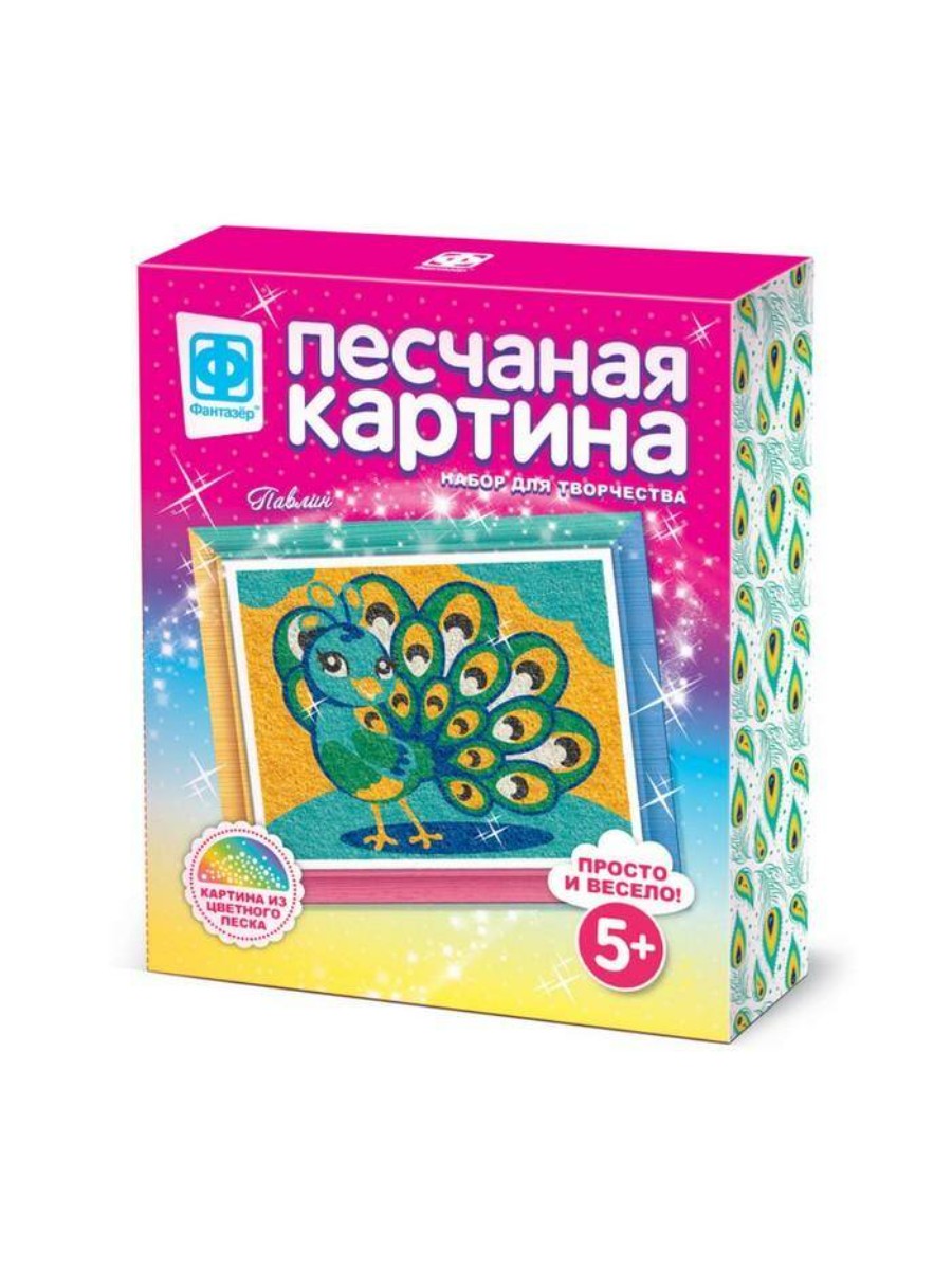 

Песчаная картина Фантазер набор для творчества "Павлин" для детей старше 5 лет (407212), набор для творчества "Павлин" для детей старше 5 лет