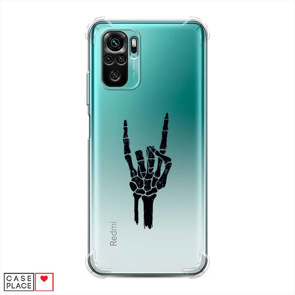 фото Противоударный силиконовый чехол "rock for a skeleton" на xiaomi redmi note 10s awog