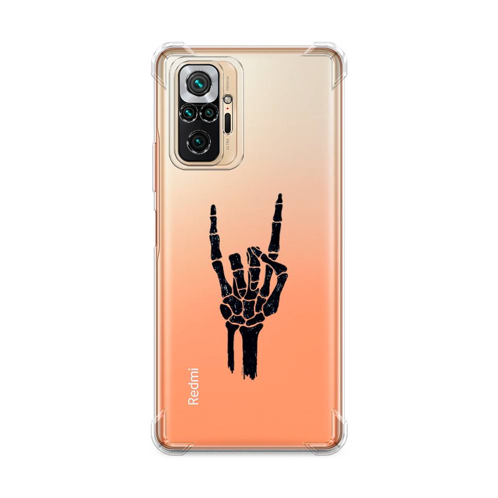 фото Противоударный силиконовый чехол "rock for a skeleton" на xiaomi redmi note 10 pro awog