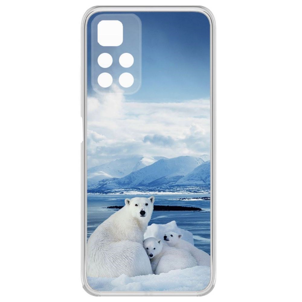 

Чехол-накладка Krutoff Clear Case Полярные медведи для Xiaomi Redmi Note 11 Pro+ 5G, Прозрачный