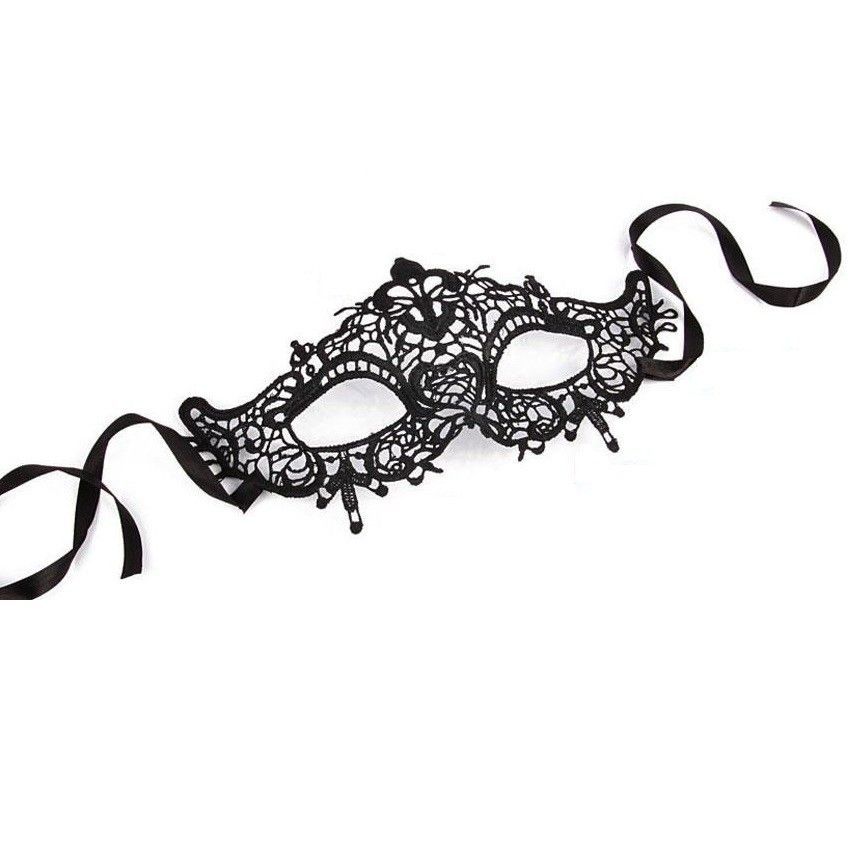 Маска Erowoman-Eroman Памелла ажурная текстиль черный
