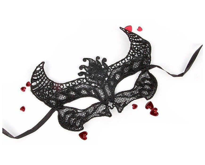 Маска Erowoman-Eroman Мишель ажурная текстиль черный