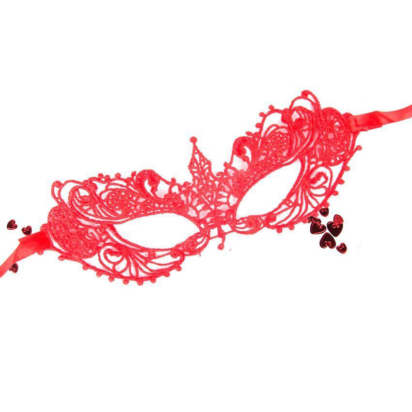 Маска Erowoman-Eroman Кэролин ажурная текстиль красный