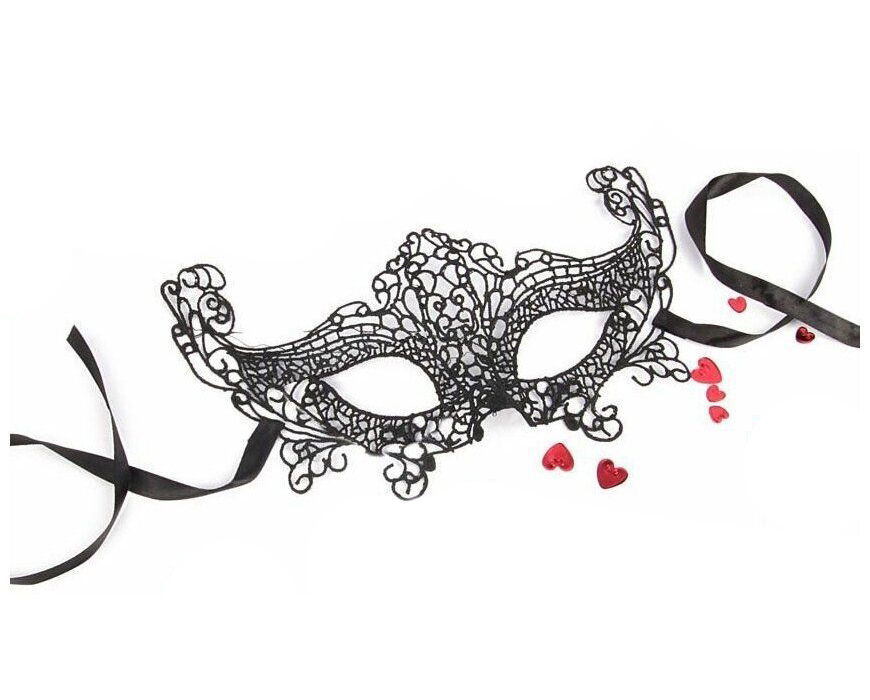 Маска Erowoman-Eroman Амели ажурная текстиль черный
