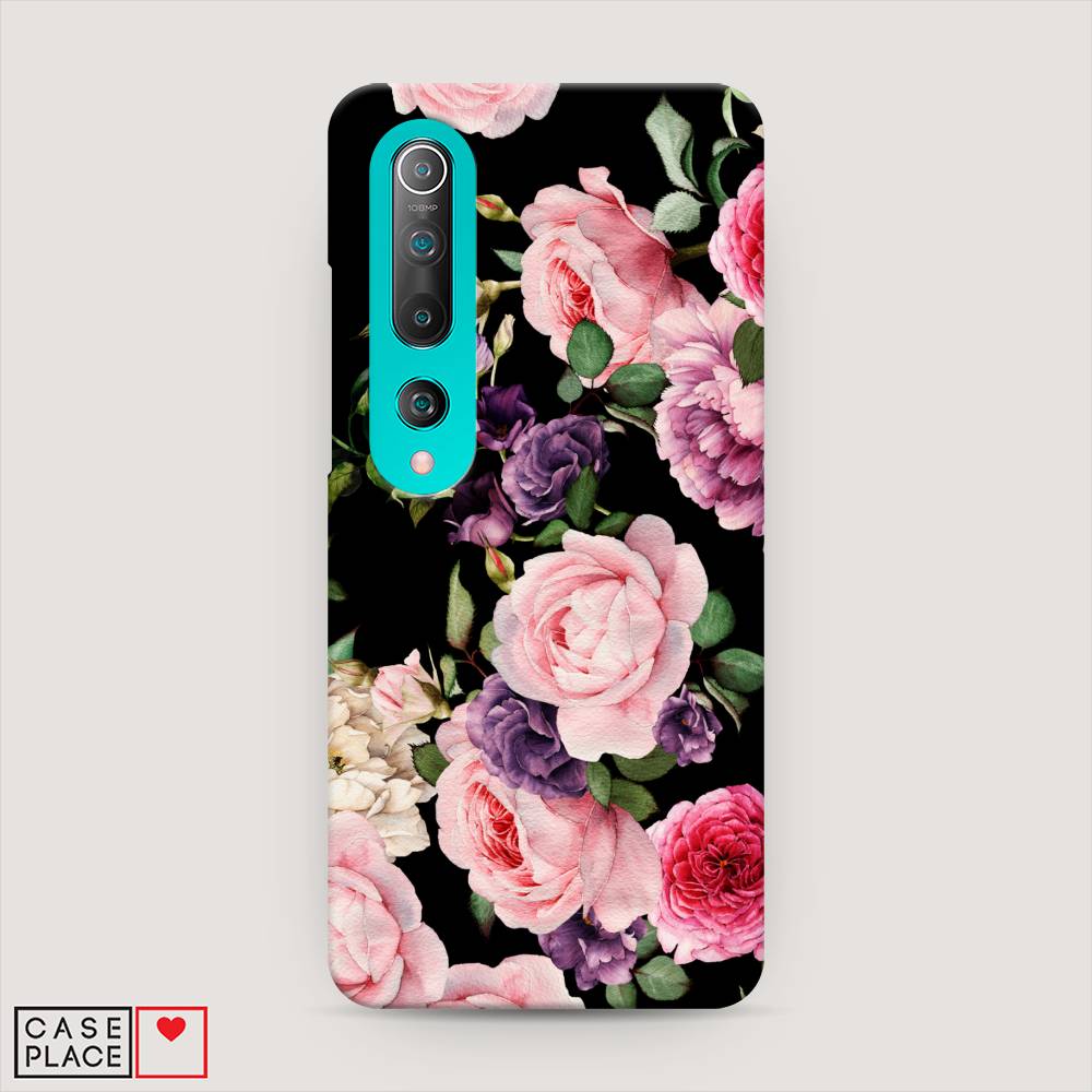 

Пластиковый чехол "Пионы на черном" на Xiaomi Mi 10, 37520-6