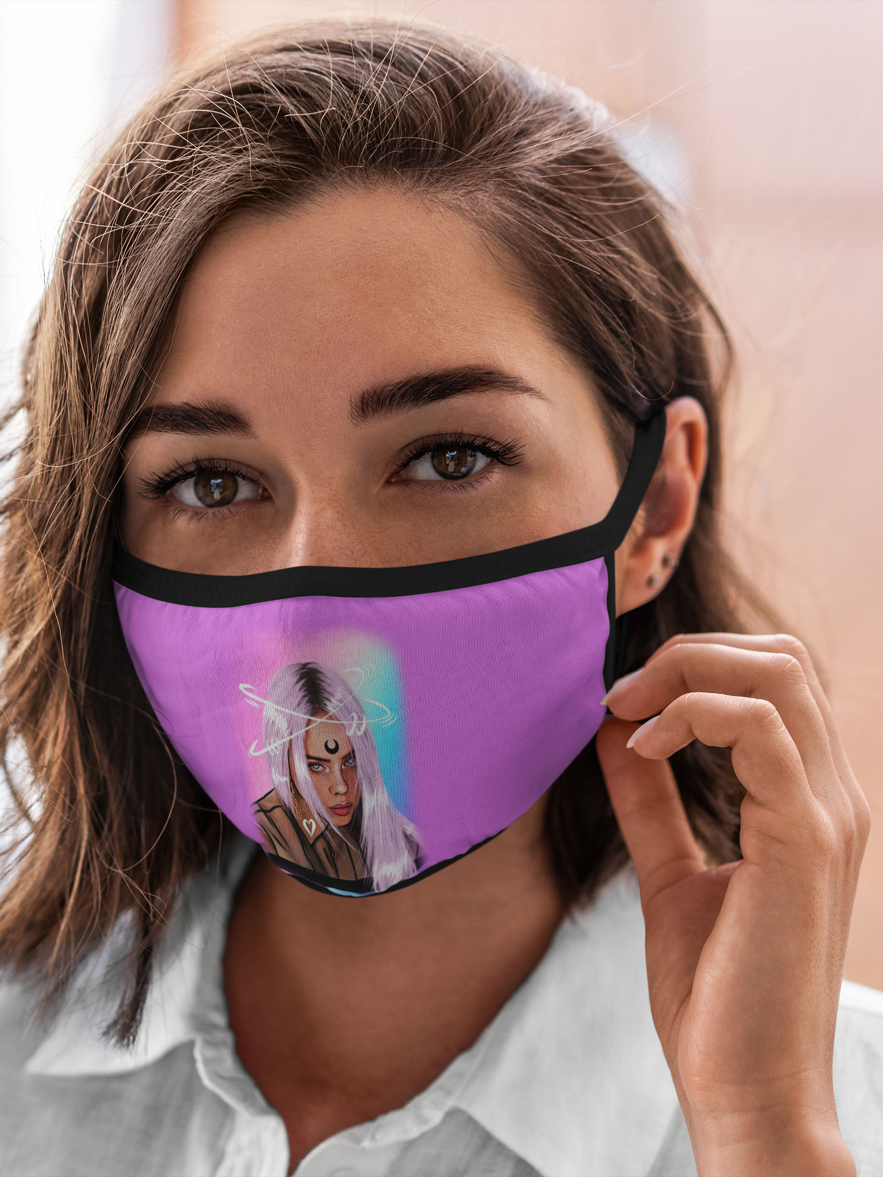 

Многоразовая маска унисекс Burnettie Billie Eilish, Разноцветный, Billie Eilish