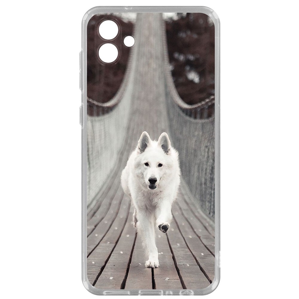 

Чехол-накладка Krutoff Clear Case Пес на мосту для Samsung Galaxy A04 (A045), Прозрачный