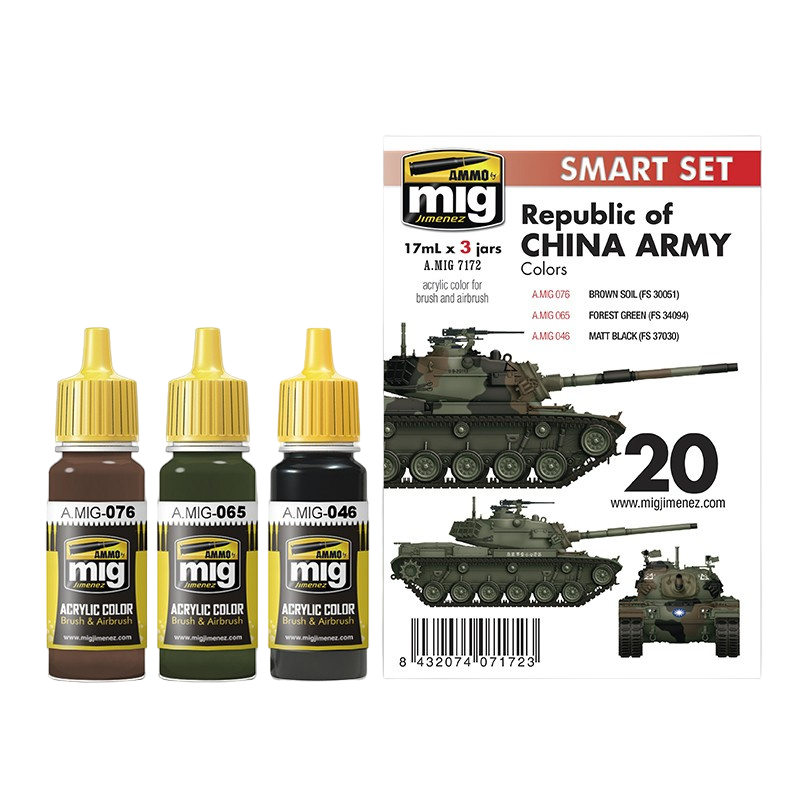 фото Amig7172 ammo mig набор акриловых красок m48h roca republic of china army 17мл nobrand