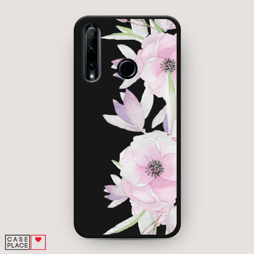 

Чехол Awog на Huawei P Smart Plus 2019 "Нежные анемоны", Розовый;черный;фиолетовый, 69252-1