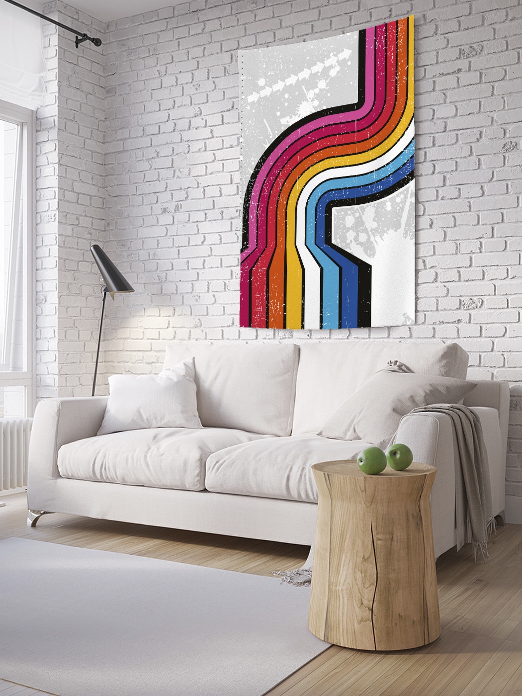 

Вертикальное фотопанно на стену JoyArty Радужные линии 150x200 см, Радужные линии