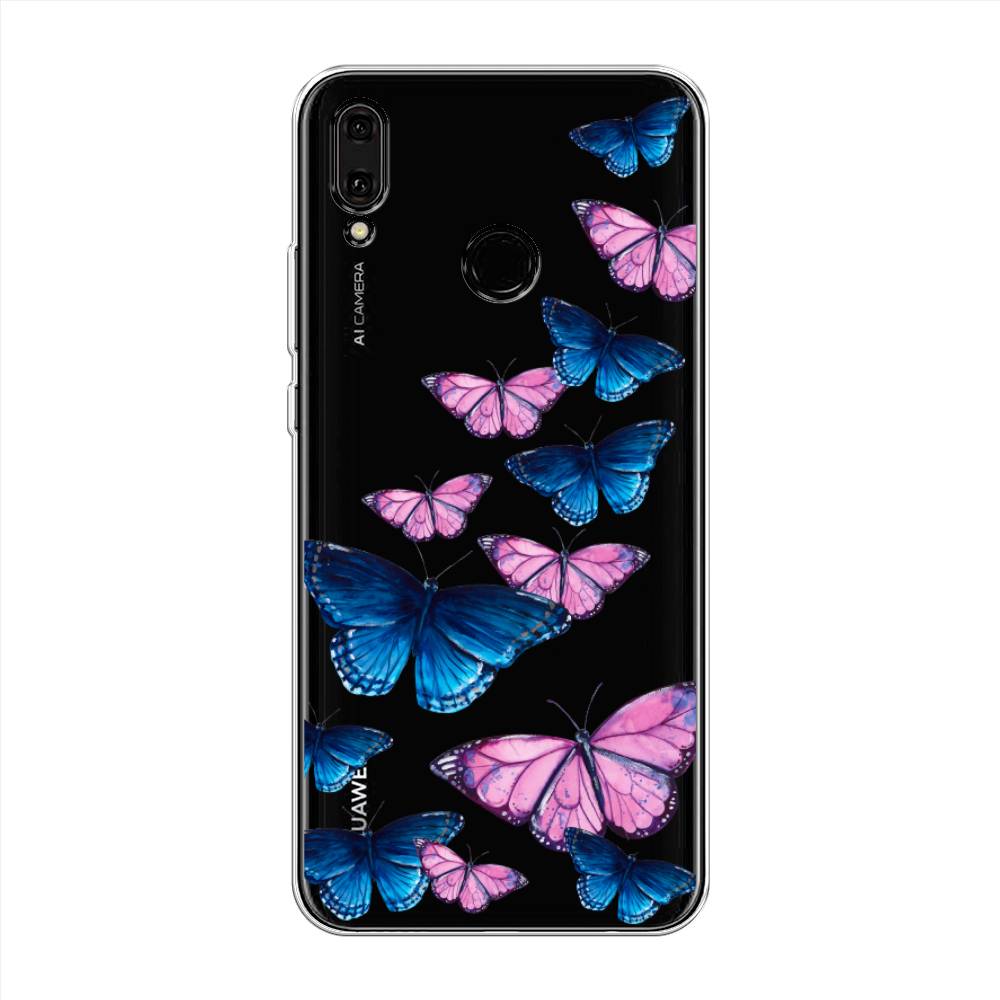 фото Чехол awog "полет бабочек" для huawei y9 2019
