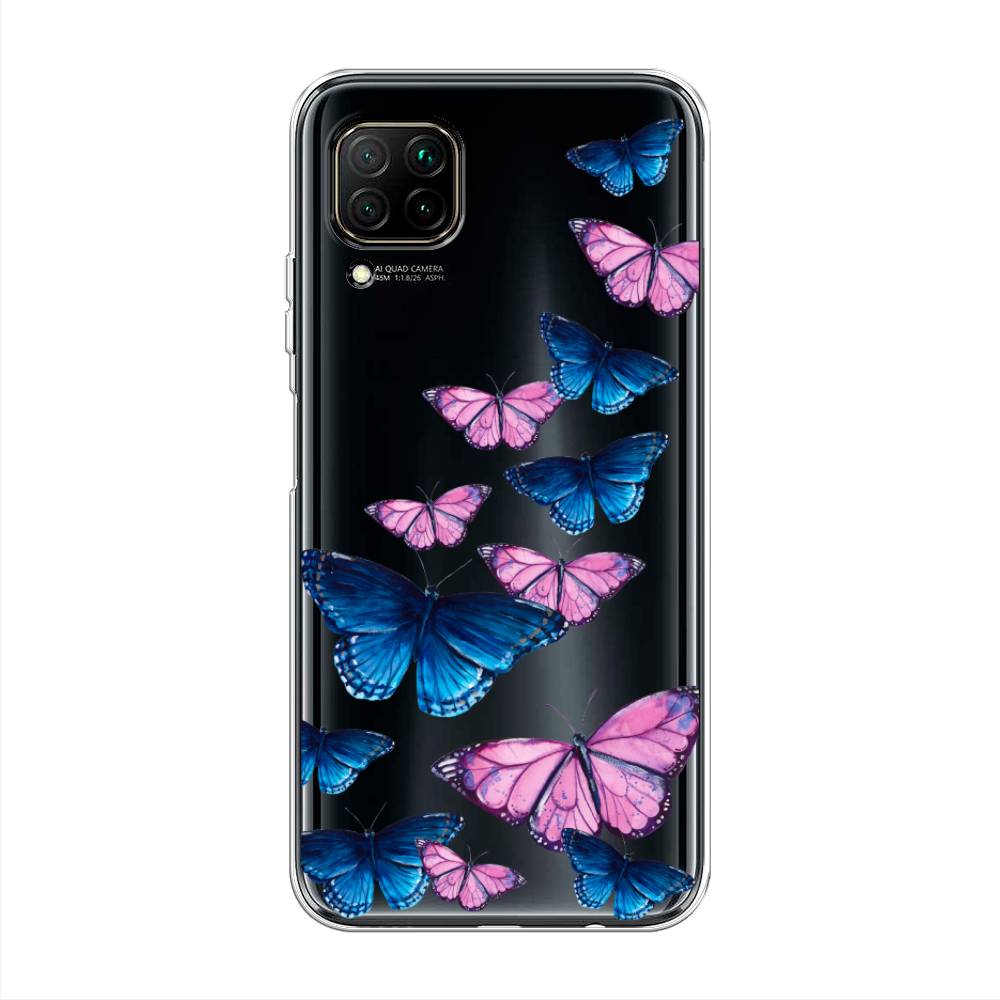 

Чехол Awog на Huawei P40 Lite "Полет бабочек", Синий;черный;розовый, 611650-2
