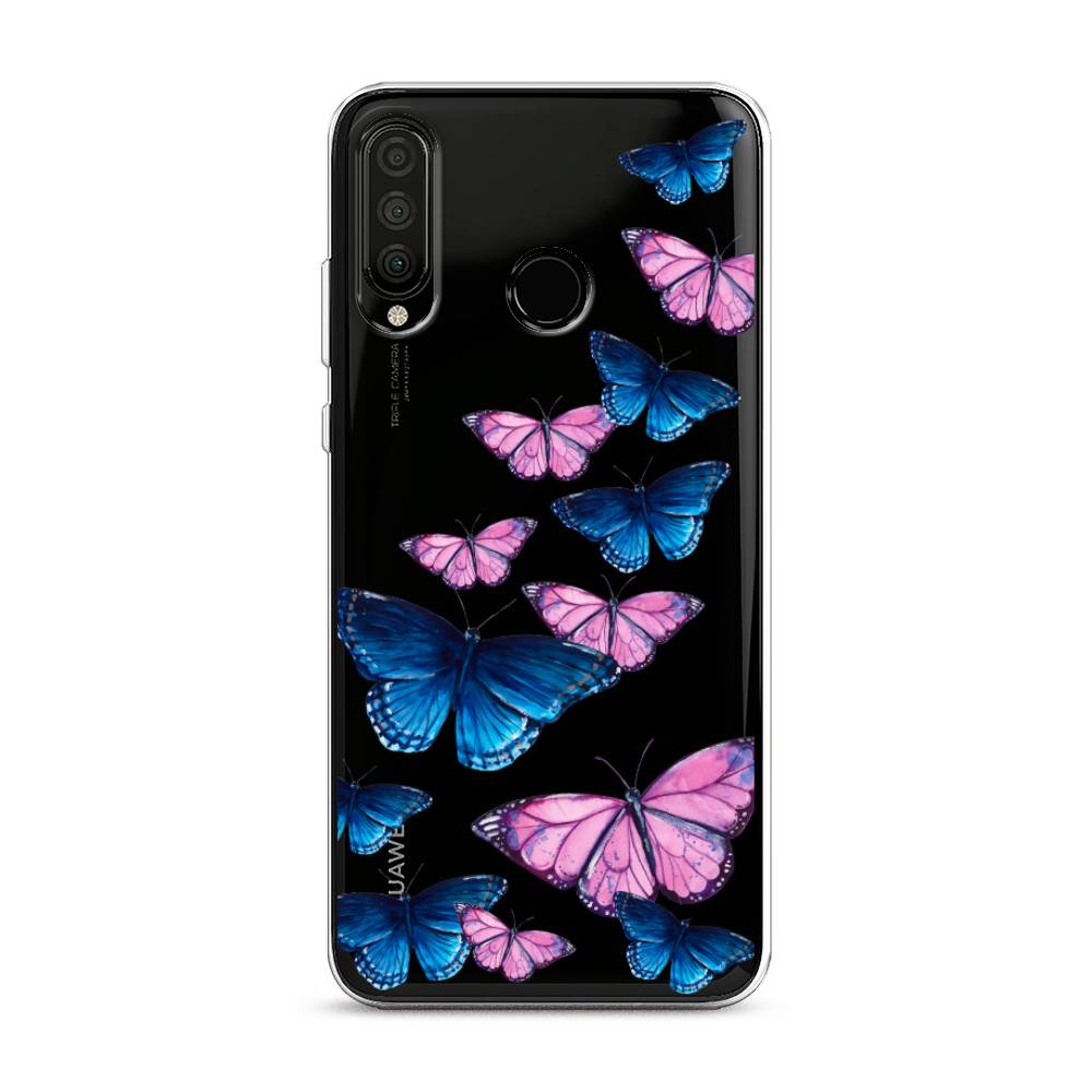 фото Чехол awog "полет бабочек" для huawei p30 lite