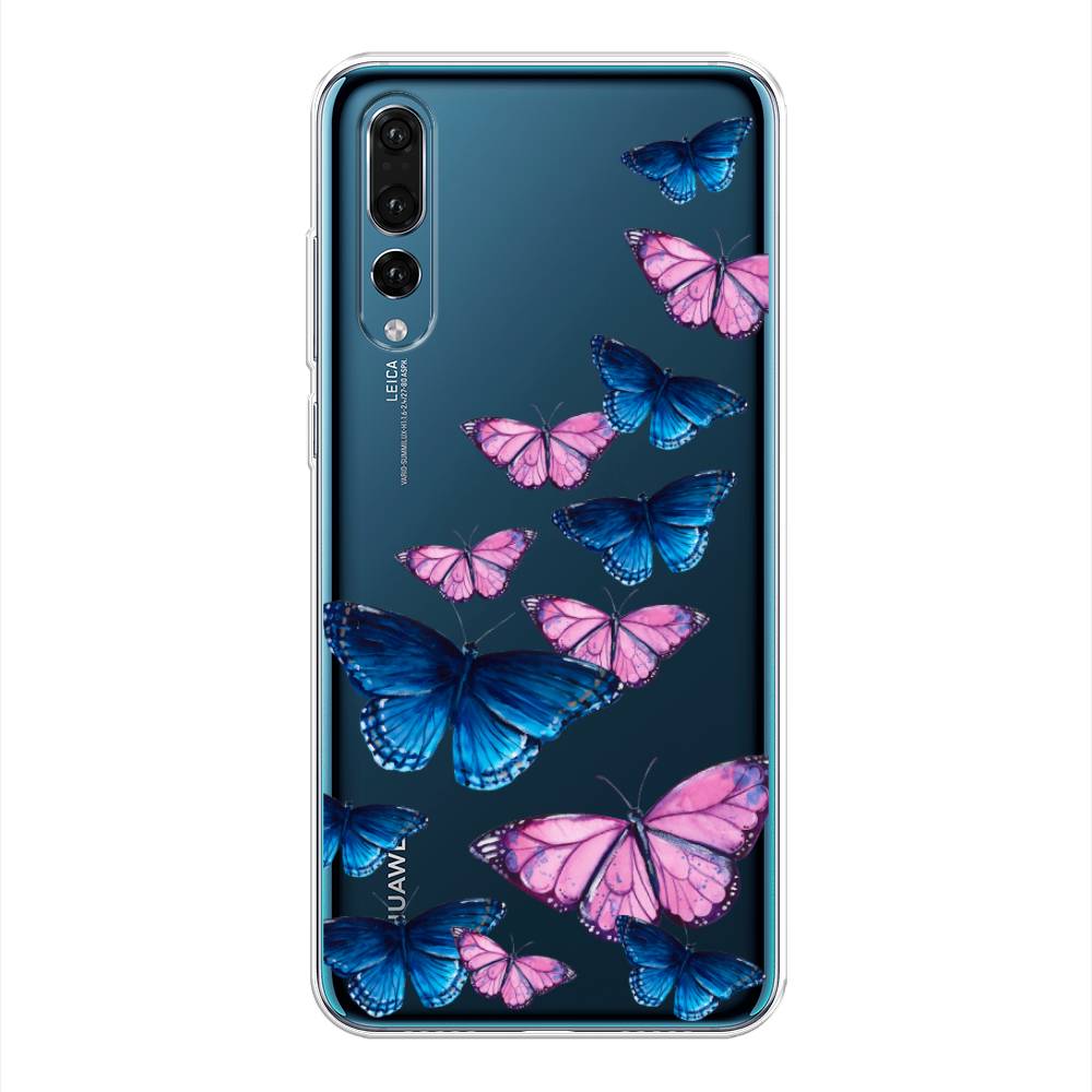 

Чехол Awog на Huawei P20 Pro "Полет бабочек", Синий;черный;розовый, 65050-2