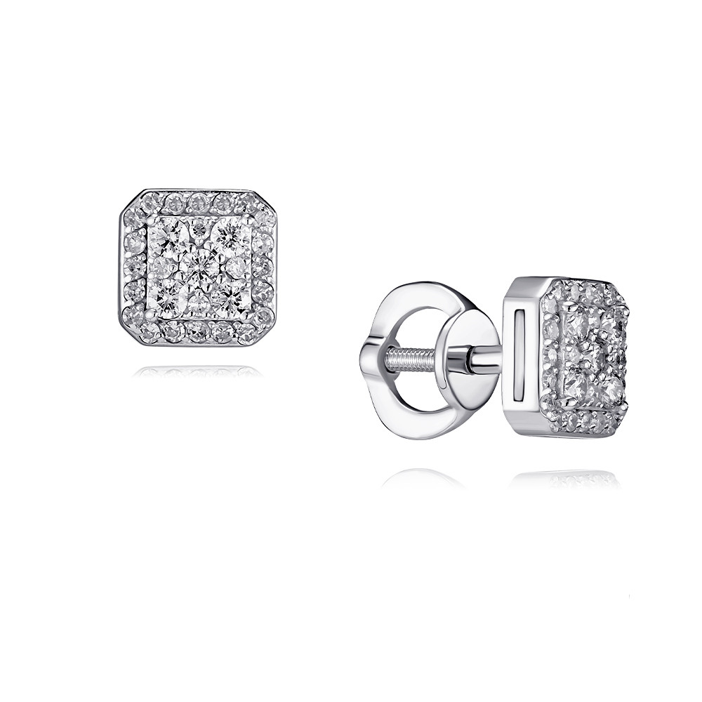 

Серьги из белого золота с бриллиантом ADAMAS 21039450/01-А51Д-41, 21039450/01-А51Д-41