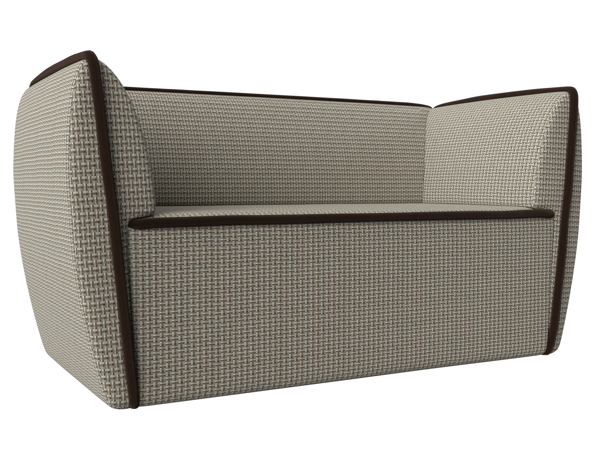 

Прямой диван Бергамо 2-х местный рогожка/микровельвет корфу 02/коричневый, Прямой диван Бергамо 2-х местный