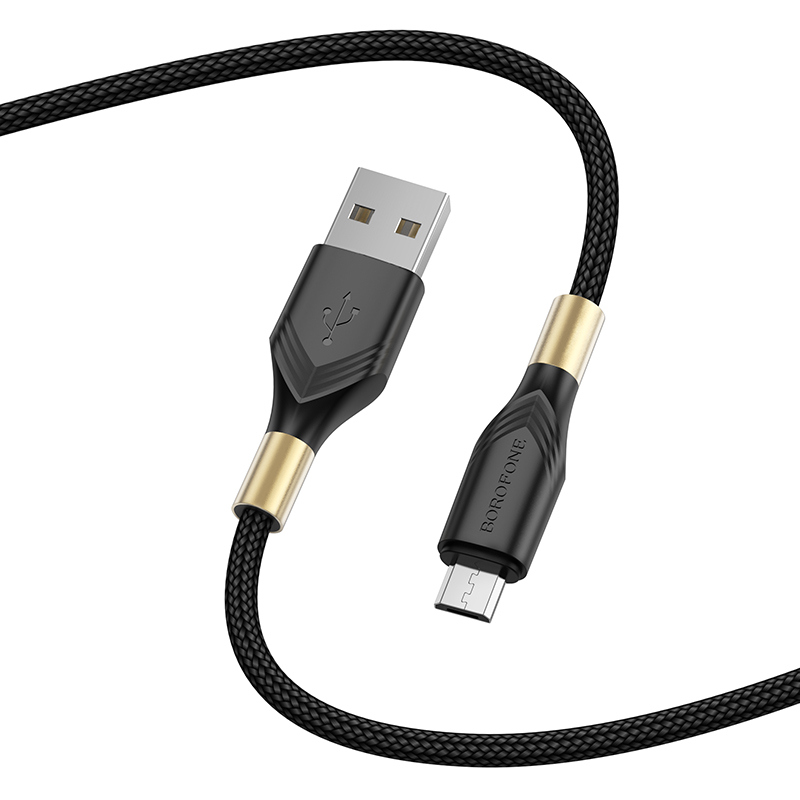 Кабель micro USB-USB BOROFONE BX92m 1м черный 242₽