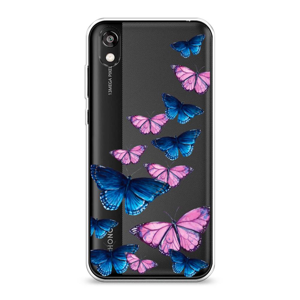 

Чехол Awog на Honor 8S "Полет бабочек", Синий;черный;розовый, 69150-2
