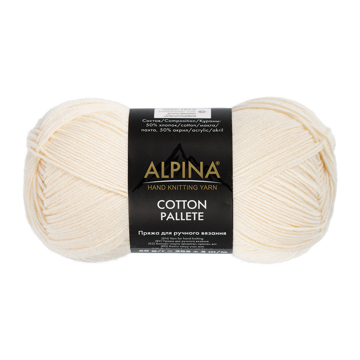 

Пряжа Alpina Cotton pallete 10 шт. по 50 г 50% хлопок, 50% акрил 205 м №05 молочный, Белый, COTTON PALLETE