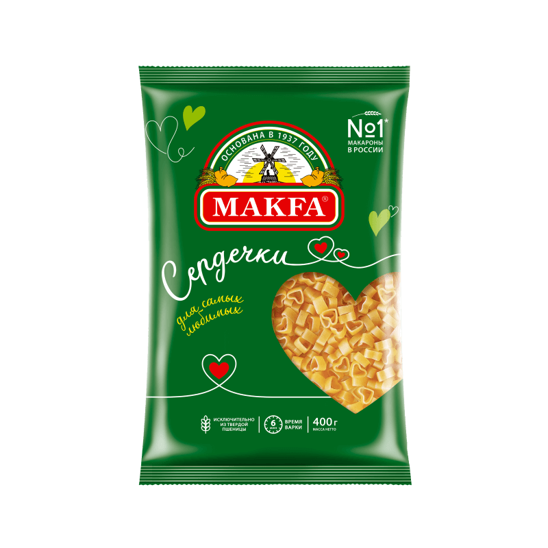 

Макаронные изделия Makfa Сердечки 400 г