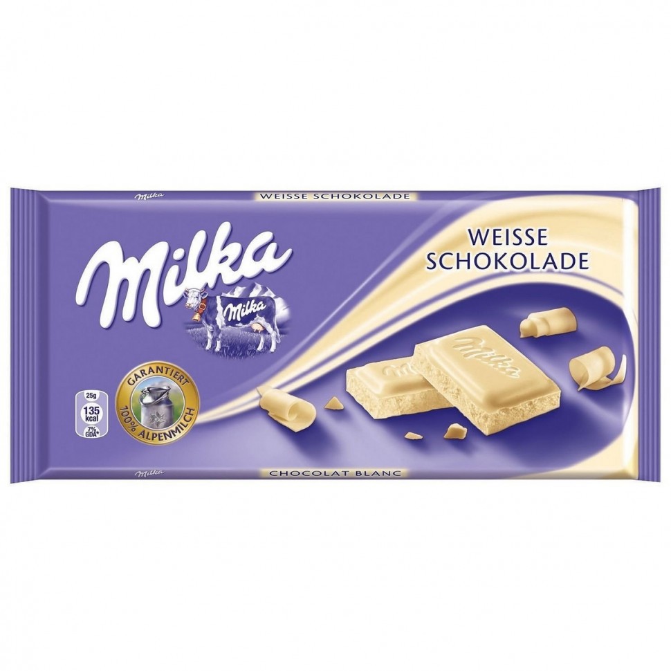 Шоколад Milka белый 100 г