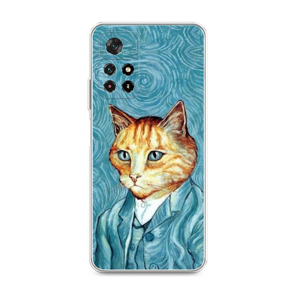 фото Силиконовый чехол "кот ван гог" на xiaomi redmi note 11 5g awog